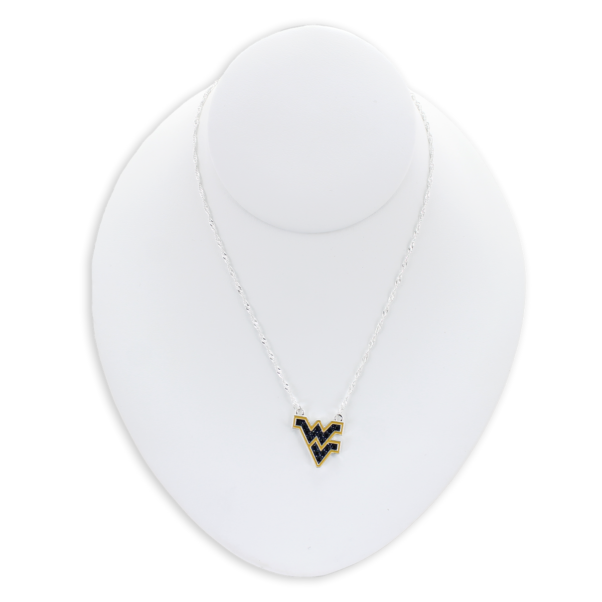 West Virginia Crystal Logo Necklace
