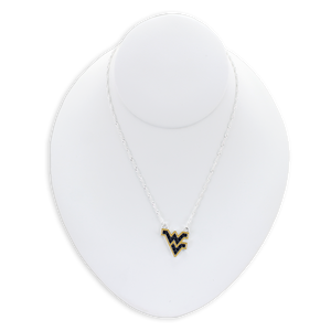 West Virginia Crystal Logo Necklace