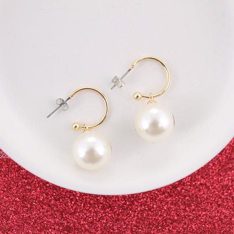 Florida State Pearl Logo Hoop Earrings
