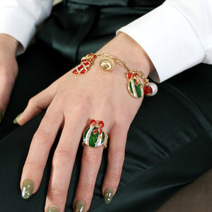 Vintage Crystal Ornament Stretch Ring