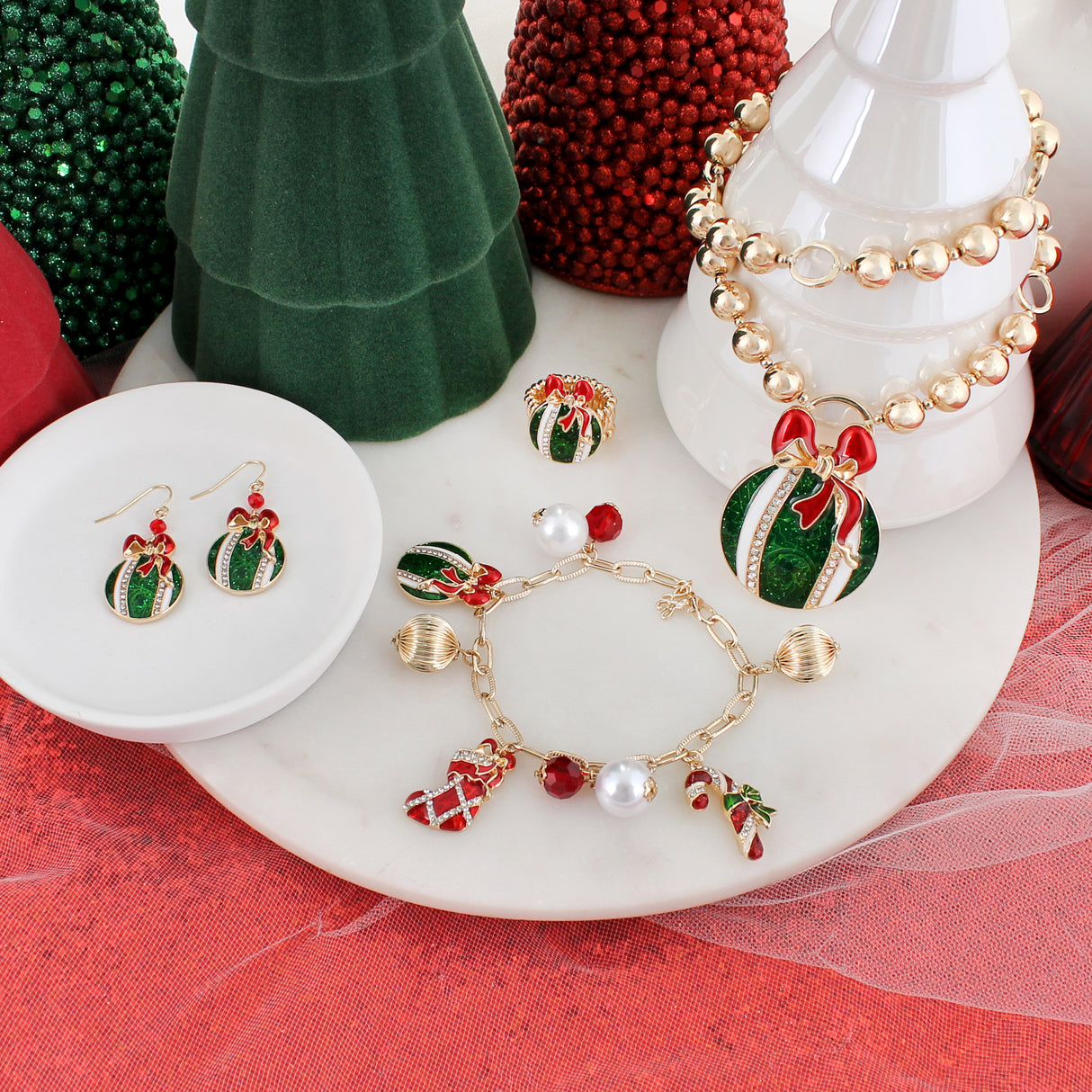 Vintage Christmas Charm Bracelet