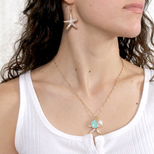 Crystal Starfish Necklace