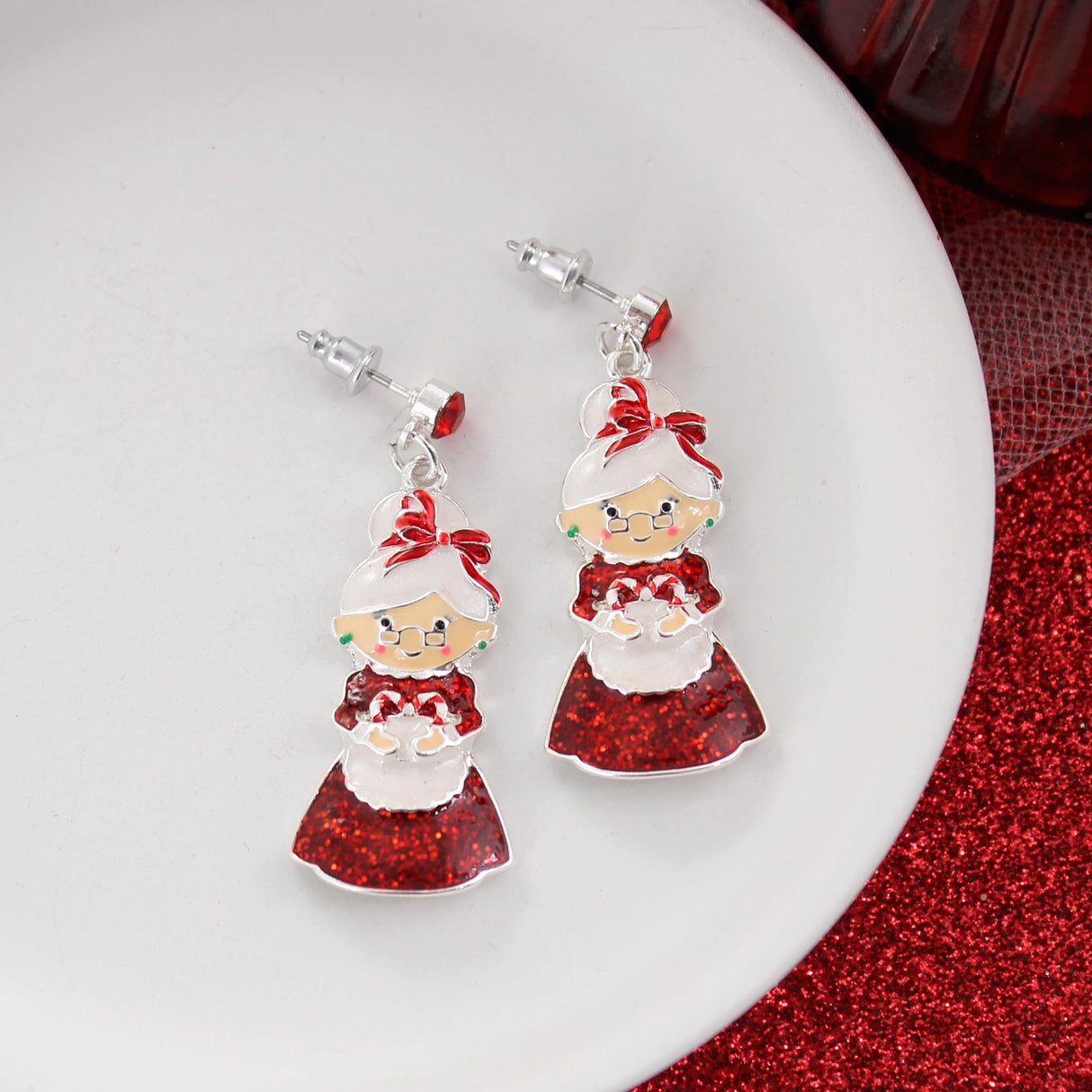 Mrs. Claus Earrings