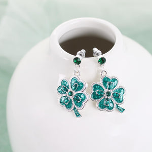 Crystal Shamrock St. Patrick’s Day Earrings