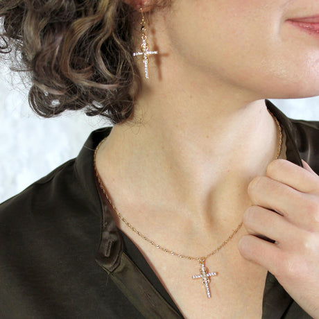 Crystal Infinity Cross Necklace
