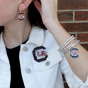 South Carolina Crystal Logo Pin