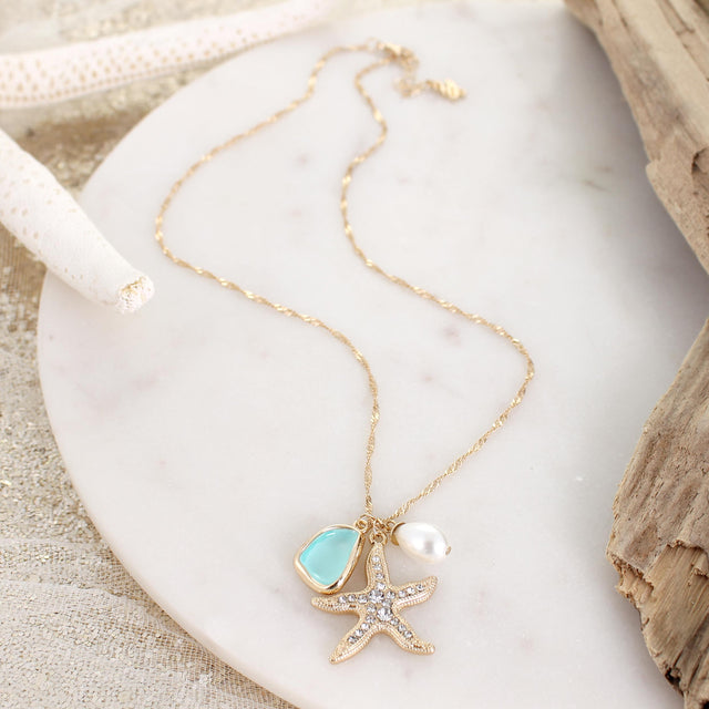 Crystal Starfish Necklace