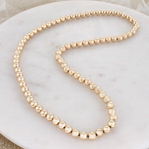 24" Gold Bead Stretch Necklace