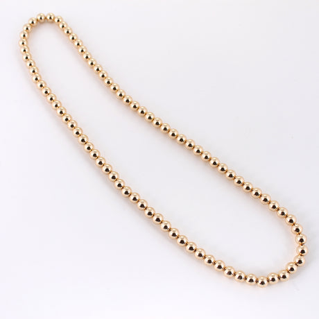 24" Gold Bead Stretch Necklace