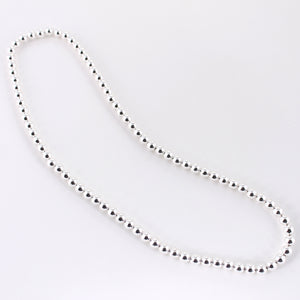 24" Silver Bead Stretch Necklace