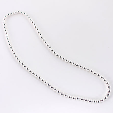24" Silver Bead Stretch Necklace