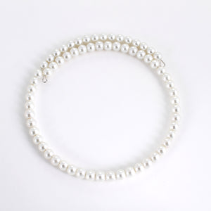 Pearl Bead Wire Wrap Neckwire