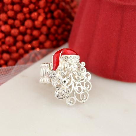 Curly Beard Santa Stretch Ring