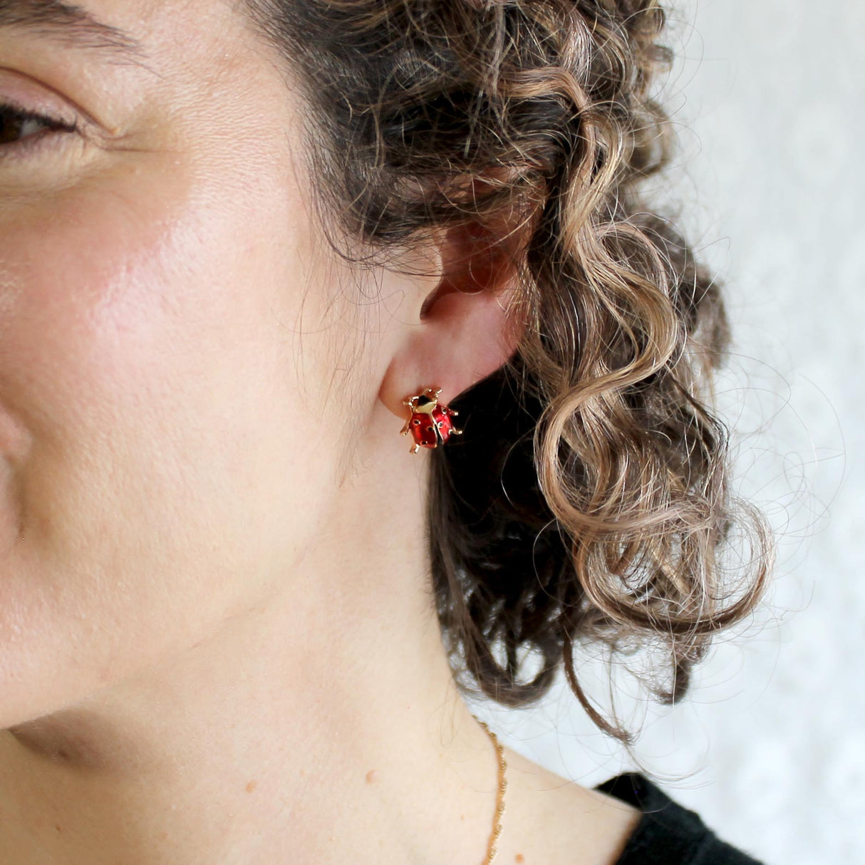 Ladybug Stud Earrings