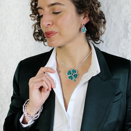 Crystal Shamrock St. Patrick’s Day Earrings