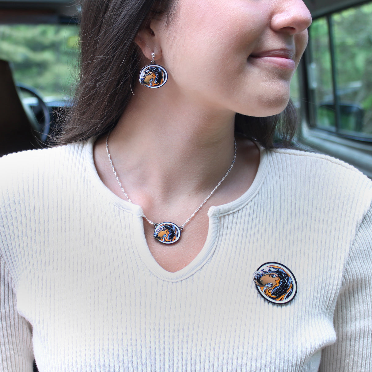 Tennessee Crystal Mascot Logo Earrings