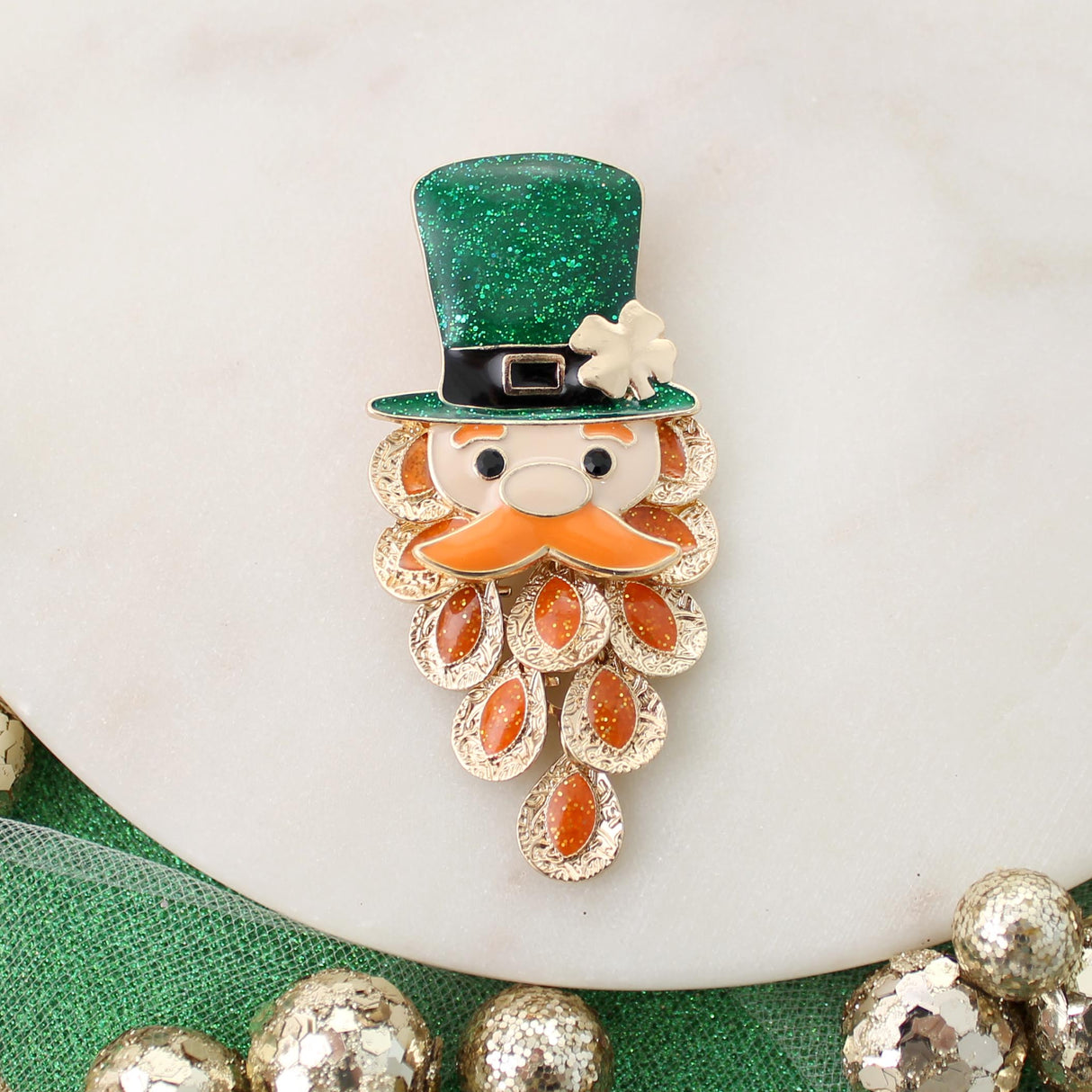 Dangle Beard Leprechaun Pin/Pendant