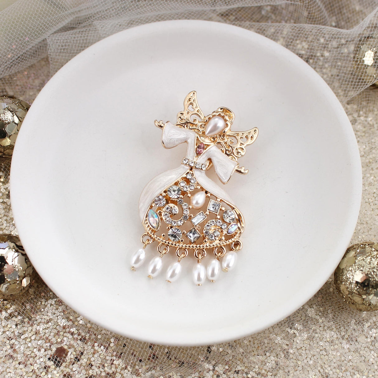 Crystal Angel Pin/Pendant