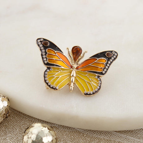 Gold Monarch Butterfly Pin/Pendant