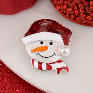 Snowman w/ Santa Hat Pin/Pendant
