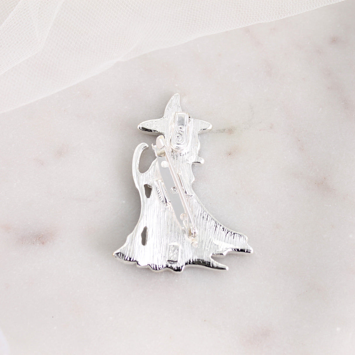 Glitter Witch Silhouette Pin/Pendant