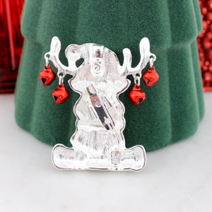 Jingle Bell Reindeer Christmas Pin/Pendant