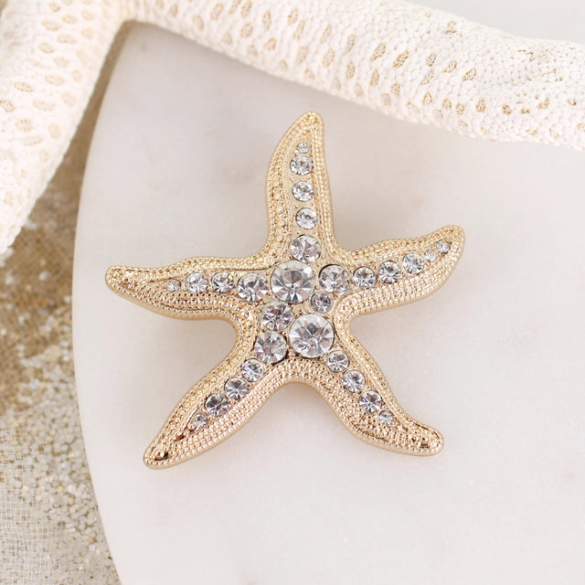 Crystal Starfish Pin/Pendant