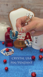 Crystal USA Pin/Pendant