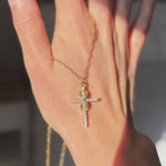 Crystal Infinity Cross Earrings