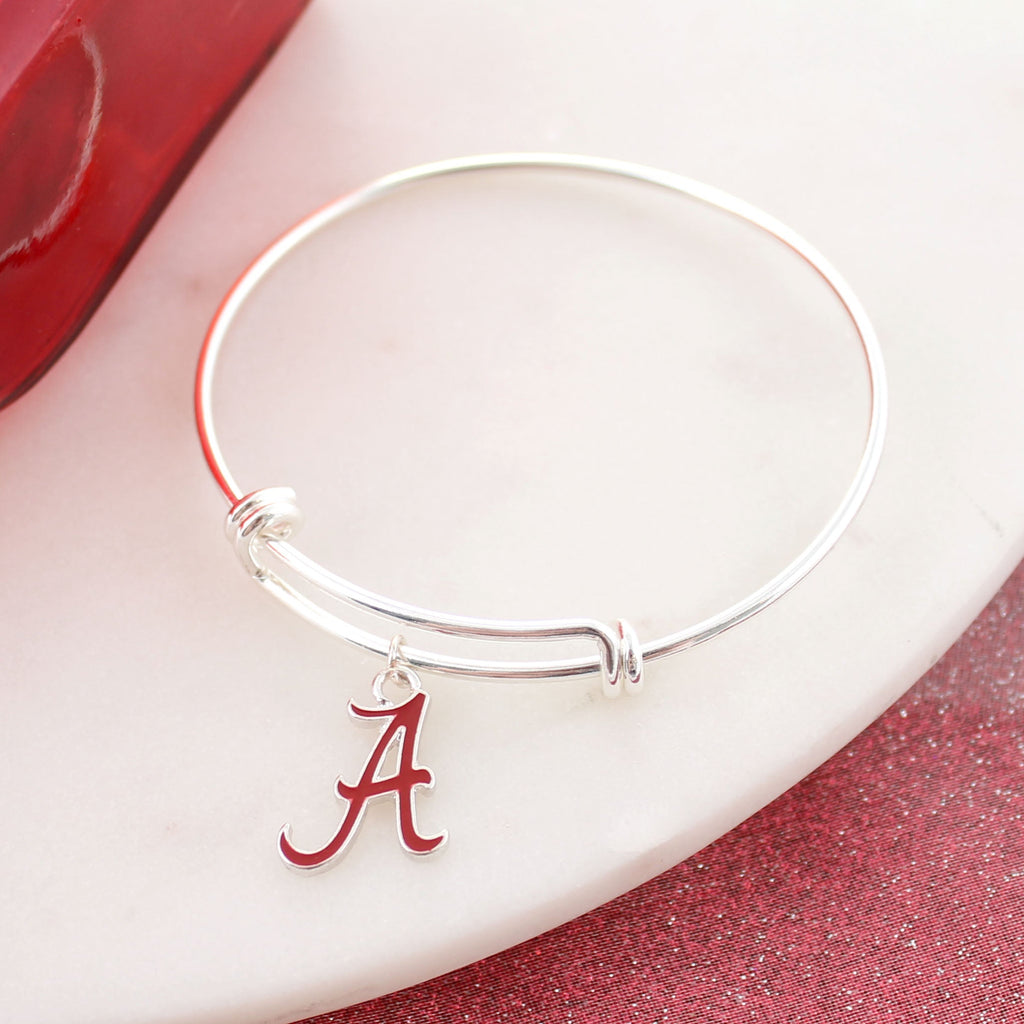 Alabama Enamel Logo Wire Bracelet