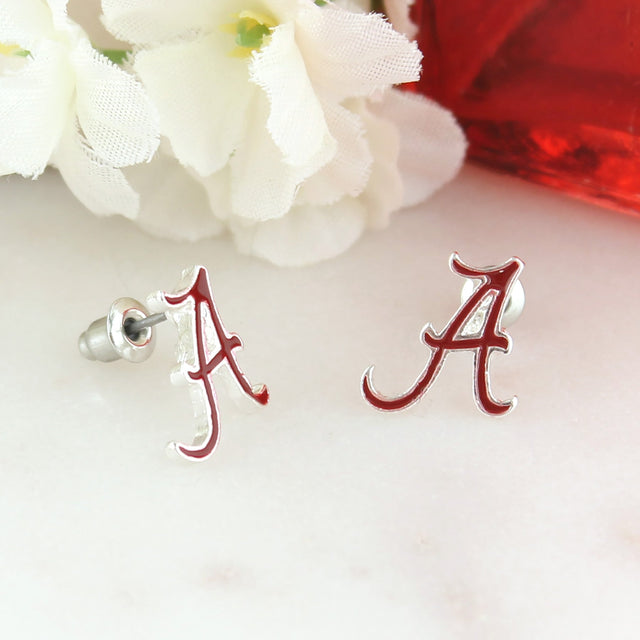 Alabama Enamel Logo Stud Earrings