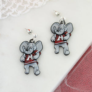 Alabama "Big Al" Crystal Logo Earrings