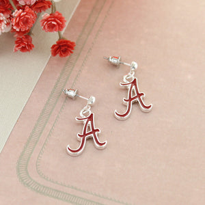 Alabama Enamel Logo Earrings