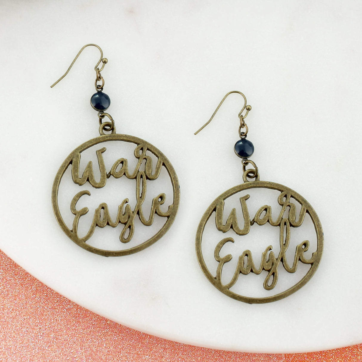 Auburn Vintage Style Cutout Slogan Earrings