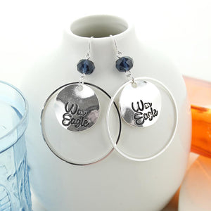 Auburn Slogan Disc Earrings