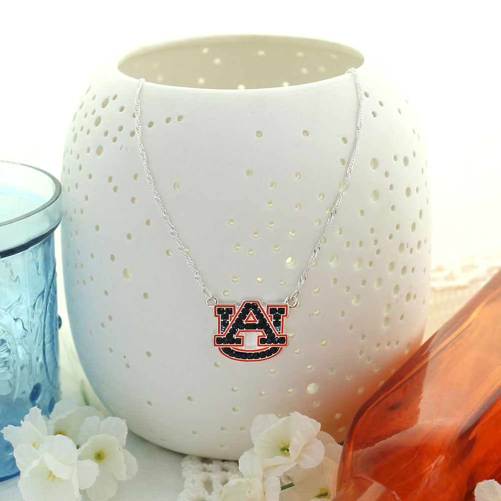 Auburn Crystal Logo Necklace