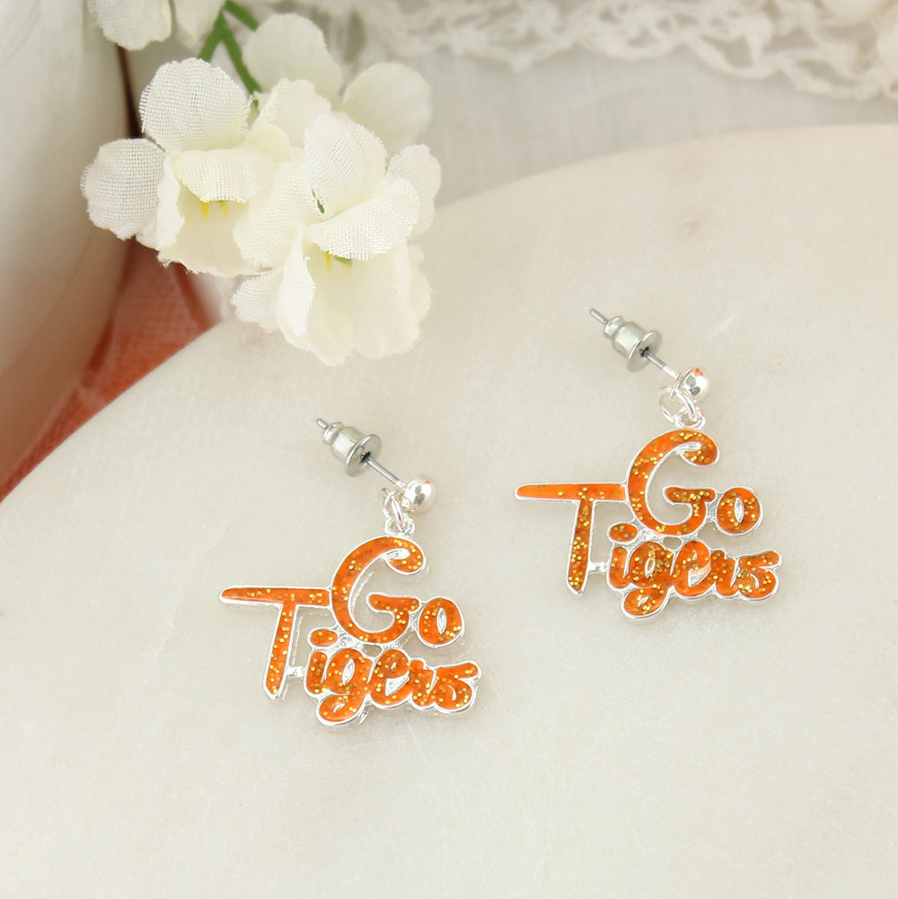 Clemson Slogan Earrings