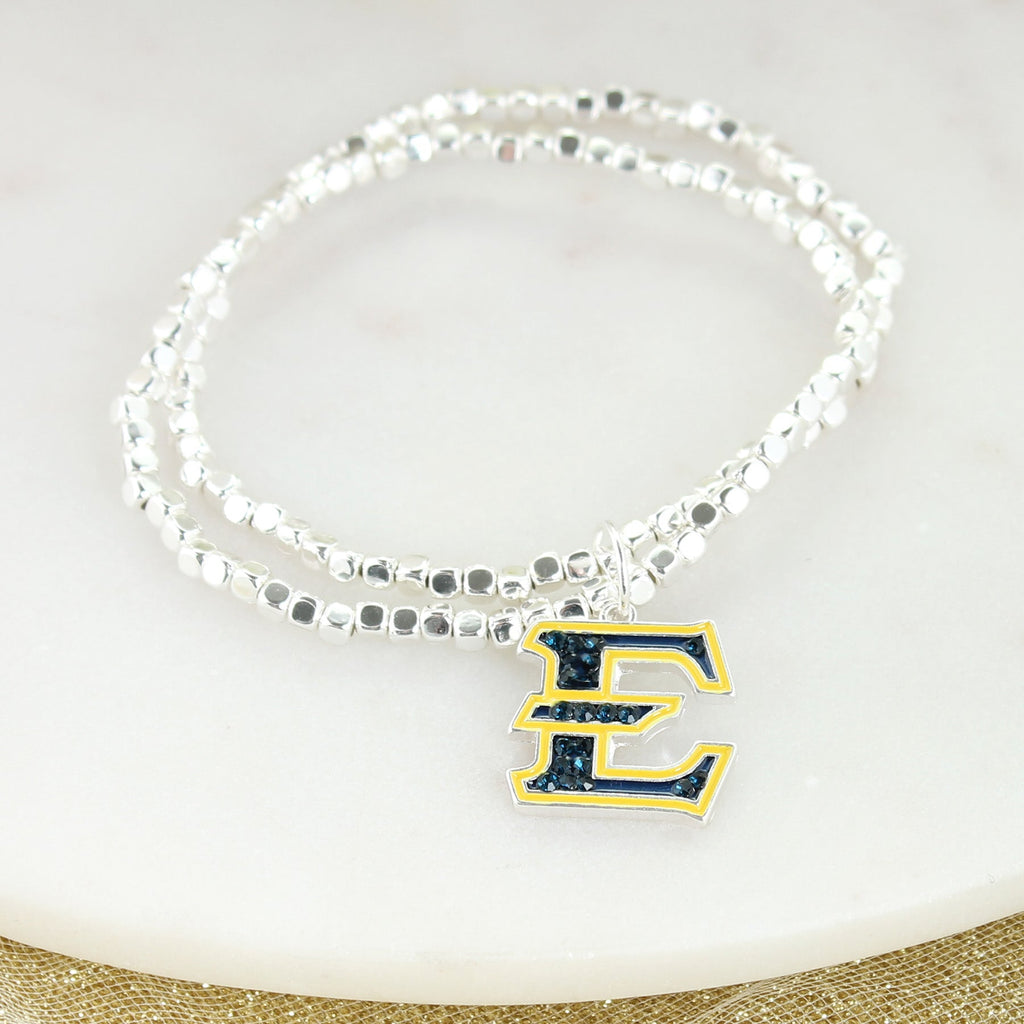 ETSU Crystal Logo Stretch Bracelet