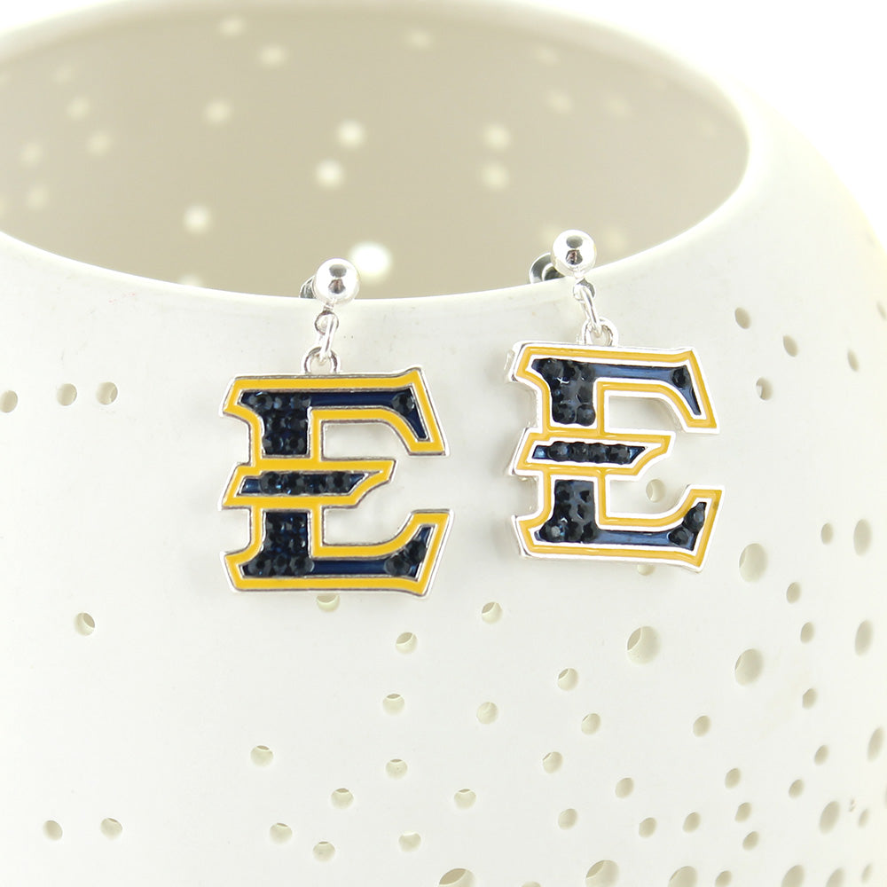 ETSU Crystal Logo Earrings