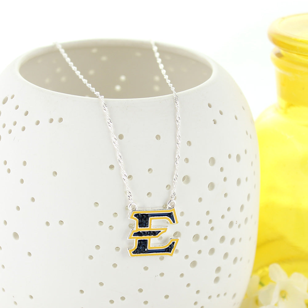 ETSU Crystal Logo Necklace