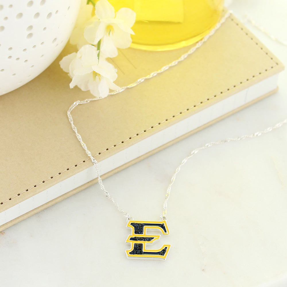 ETSU Crystal Logo Necklace