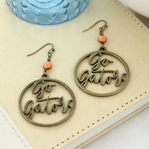 Florida Vintage Style Cutout Slogan Earrings