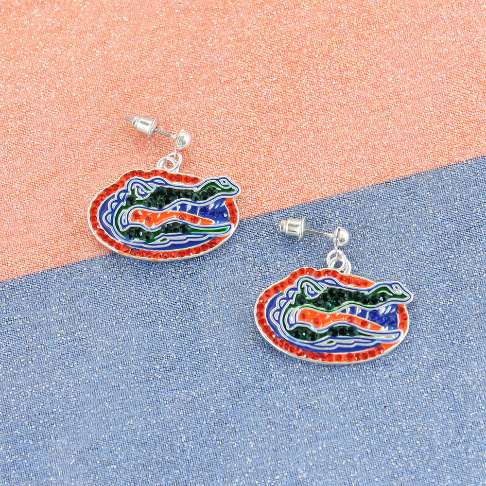 Florida Crystal Logo Earrings