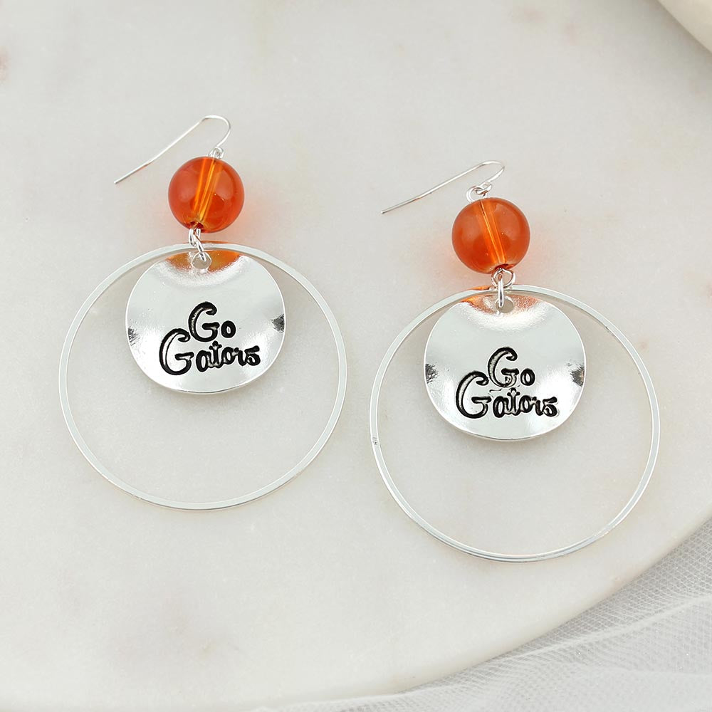 Florida Slogan Disc Earrings