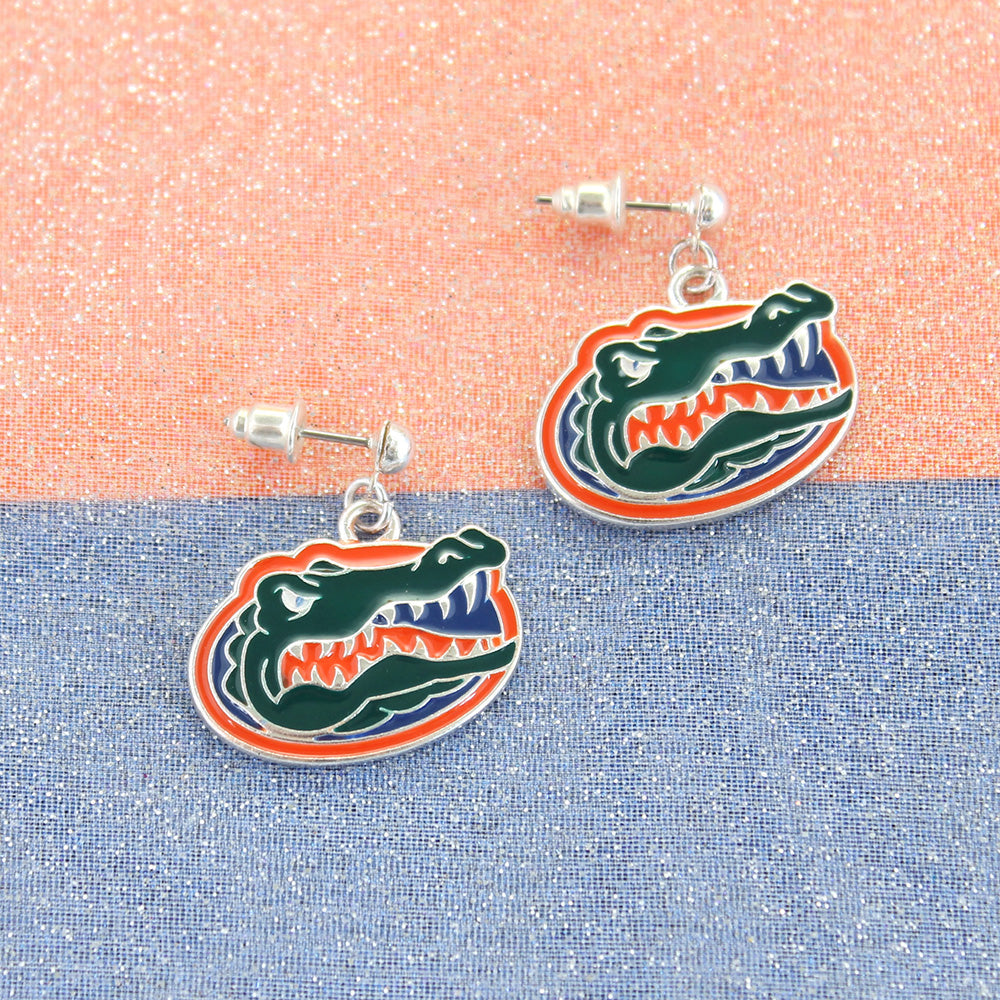 Florida Enamel Logo Earrings