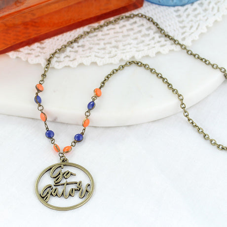 34” Florida Vintage Style Cutout Slogan Necklace