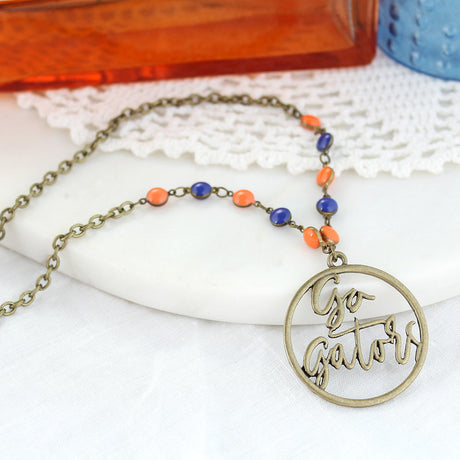 34” Florida Vintage Style Cutout Slogan Necklace