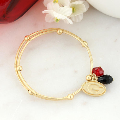 Georgia Matte Gold Logo Bracelet