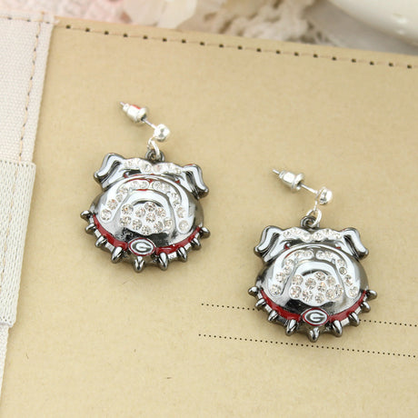 Georgia Bulldogs Crystal Logo Earrings