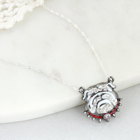 16” Georgia Bulldogs Crystal Logo Necklace